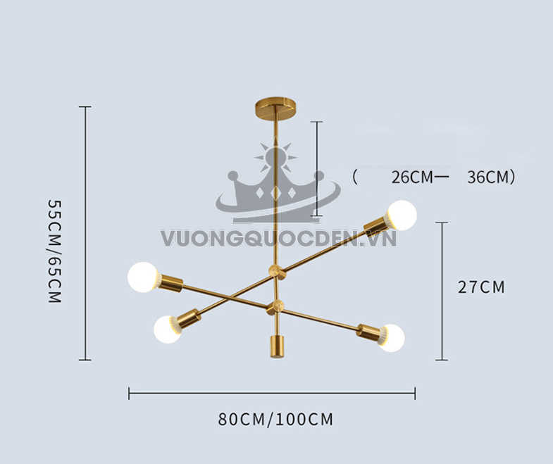 Đèn chùm phòng khách hiện đại XTE 266-6